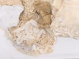 many different types of laces on a white surface
