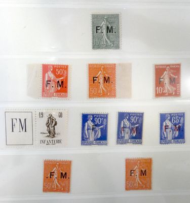 a picture of a collection of stamps in a display case