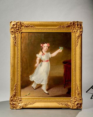 École française vers 1840 Portrait d'une demoiselle membre d…