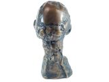 a statue of a man ' s head on a white background