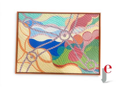 un tableau représentant une libellule accroché au mur