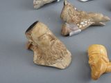 many figurines that are sitting on a table