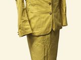 an image of a yellow suit on a mannequin