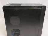 an image of a black computer case sitting on top of a white table