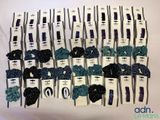 a lot of hair ties that are on a table
