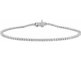 Bracelet tennis en or blanc 14 carats serti de diamants