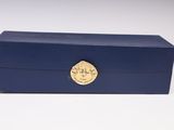 an image of a blue box with a gold seal on it