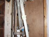 a ladder that is leaning against a wall in a room