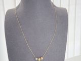 a close up of a mannequin with a necklace on it