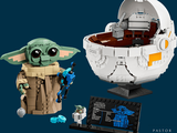 two legos that have been made to look like the baby yodah