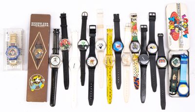 Lot de 16 montres dont 5 montres quartz SWATCH et 12 montres…