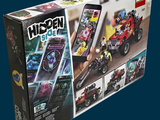 a box with a toy car inside of it