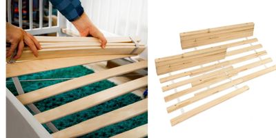 Lot de 2 sommiers à lattes enroulées composé de: 1 sommier d…