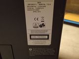 a close up of the back of a tv with a label on it