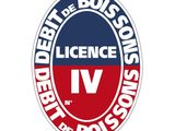 a close up of a red, white and blue logo on a white background