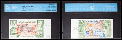 quatre timbres différents, de couleurs et de motifs variés, sur fond noir