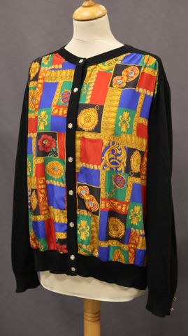 Gilet en laine et soie dans le goût d’HERMES. Taille 44