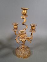 Paire de chandeliers en bronze doré de style Louis XV. (photo 4)