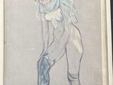 an image of a drawing of a woman with a scarf