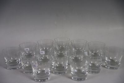 a lot of empty glasses sitting on a table