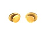 pair of yellow gold plated stud earrings on a white background