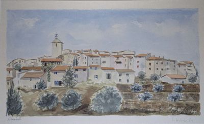 Georges COULOMB (1947-2022), Ramatuelle, Var, aquarelle, sit…