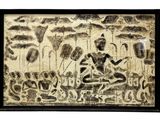 une image représentant un dessin d'un homme assis en position du lotus