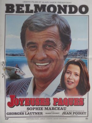 On voit l'affiche du film « Joyeus Pours », avec [nom des acteurs] dans les rôles principaux.