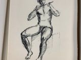 an image of a drawing of a woman sitting in a chair