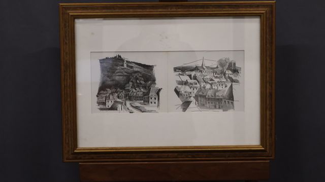Jacques CINQUIN « Aubusson », estampe, signée au dos. 15 x 36 à v...