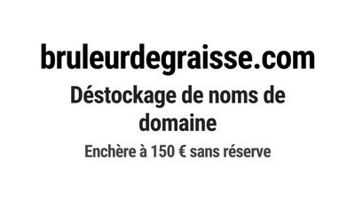 Nom de domaine bruleurdegraisse.