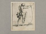 drawing of a man with a bow and arrow in his hand