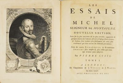 un vieux livre sur lequel figure l'image d'un homme tenant une pipe