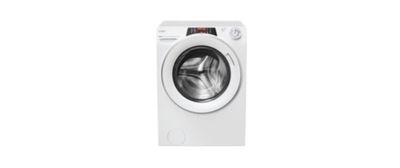 gros plan d'une machine à laver sur fond blanc