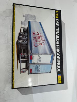 a box with a picture of a semi truck on it