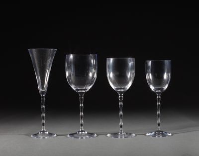 ROSENTHAL Service de verres en cristal, jambe torsadée, comp…