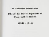 an open book with a black and white title on it