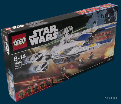 une boîte de sets Lego Star Wars sur fond bleu