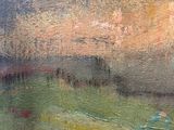 an image of a painting of a landscape with a boat in the water