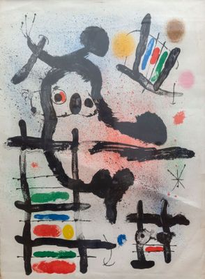 une image représentant un tableau où l'on voit un chien et un chat posés sur une table