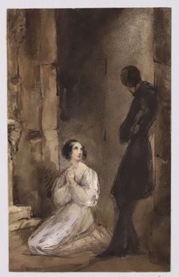 École romantique XIXe La Prière