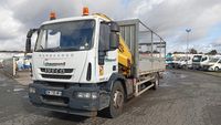 CAMION PLATEAU GRUE CAGE IVECO 4X2 ML180E25 équipé GRUE HYVA… (photo 6)