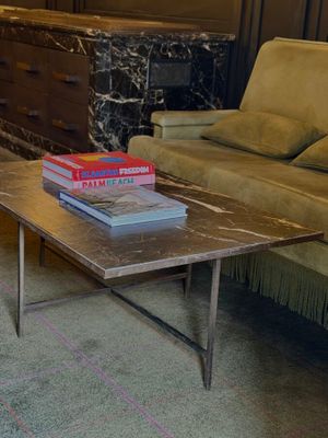 two couches and a coffee table in a living room