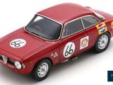 red model car with number 66 painted on the side of it