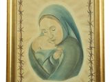 an image of a painting of a woman holding a baby in her arms