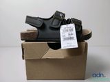 brand new men ' s birketts black leather sandal sandals