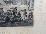 a drawing of a group of people on a street