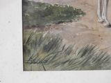 a painting of a horse that is standing in the dirt