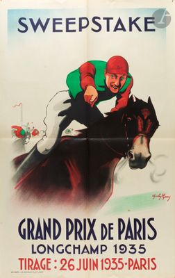 affiche représentant un homme à cheval en couverture d'un magazine
