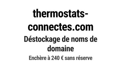 Nom de domaine thermostats-connectes.